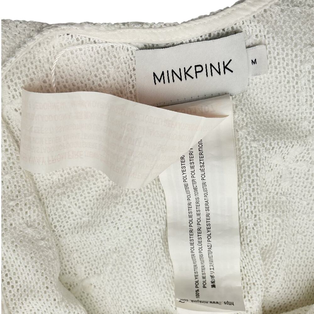 Minkpink Lace White Sundara Tank Top Size M - Picture 4 of 4